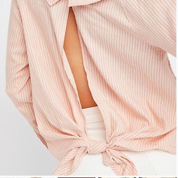 FREE PEOPLE striped button down shirt - Picture 8 of 8